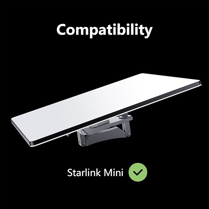 Starlink Mini Mount for Roof Rack & Car Dash, Adjustable Starlink Mini Dishy Compatible with RV, Caravan, Vans | Stable Signal & Waterproof Design
