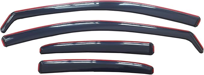 inchannel Window Visor Deflector Compatible with Toyota Camry Sedan 2018-2024 Sun/Rain Guards Outside Mount Smoke 4pcs