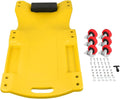 DNA MOTORING 36" L X 17" W x 4.25" H Vehicle Repair Low Profile Automotive Creeper w/Padded Headrest, Yellow, TOOLS-00201-YL