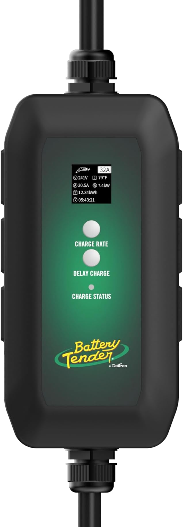 Battery Tender eCharge 32 AMP EV Charger - Level 1+2 Portable Electric Vehicle EV Car Charger - 022-3017-DL-WH