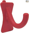 PegPro® J Hooks Kit for Standard “Wood Fiber” pegboard – Durable Plastic Pegboard Hooks - for Garage, Kitchen, Craft Room, and More (J Hook - 24 Pack, Red)
