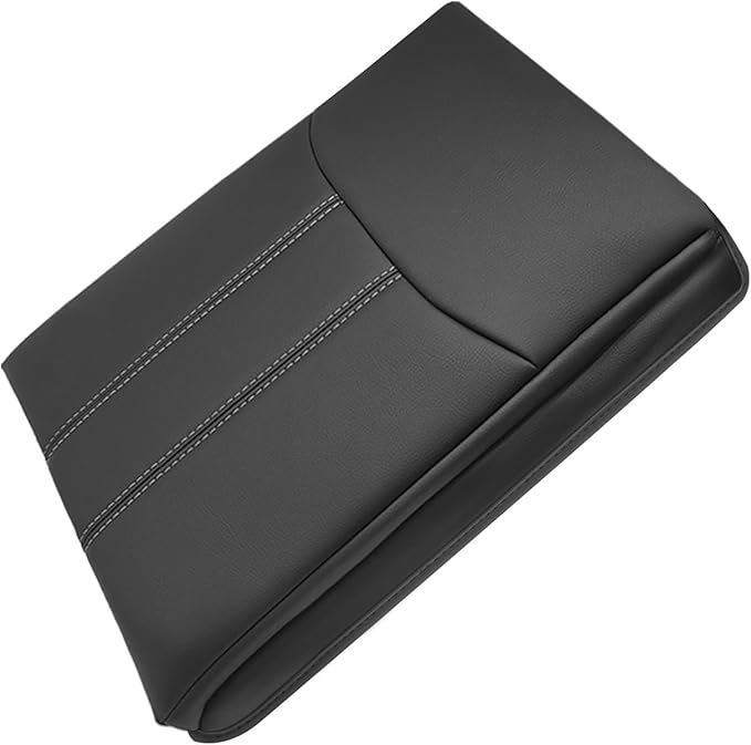 Muslogy Center Console Cover Extra Thick Armrest Pad Compatible with Honda Pilot 2023+, 2024-2026 Ridgeline/Passport Arm Rest Cushion Padding Anti-Scratch Middle Console Leather Armrest Lid Protector