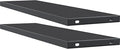 YITAHOME 2-Piece Metal Storage Shed Shelves for 59 cuft Vertical Outdoor Storage Shed，51 in x 13.8 in Shelf with 8 Screws, Easy Assembly, 22 lbs, Black