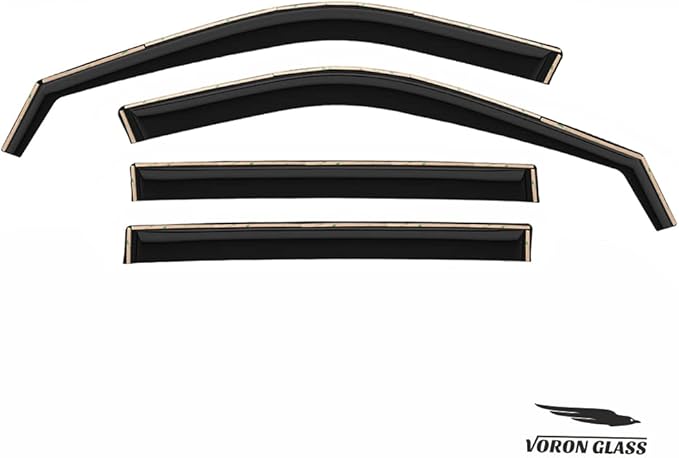 Voron Glass in-Channel Extra Durable Rain Guards for Toyota Highlander 2020-2025, Window Deflectors, Vent Window Visors, 4 Pieces - 200443
