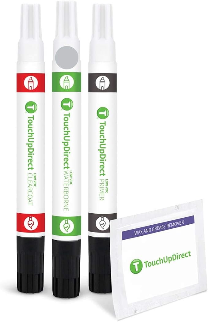 TouchUpDirect 1D6 Silver Sky Metallic Compatible with Toyota Exact Match Touch Up Paint Combo - Preferred Kit
