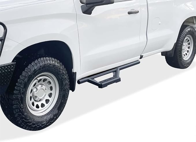 APS Drop Steps Running Boards Compatible with Chevy Silverado GMC Sierra 2020-2025 Standard Cab & 2019 1500 (Excl. LTD Limited) | 304 Stainless Steel Side Steps | 500lbs Capacity | 5-Year Warranty