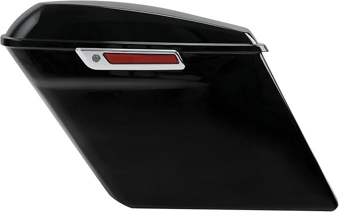 XFMT Motorcycle Vivid Black 5" Extended Stretched Hard Saddlebags Saddle Bags W/Chrome Latches For Harley Touring Road King Street Glide Road Glide Electra Glide Ultra Classic 2014-2023