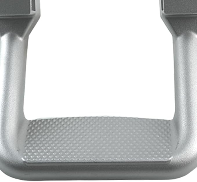 RULLINE Silver Powder Coated Truck Side Step Set - 2 Pieces (1 Pair) with Mounting Brackets - Compatible with Chevy (Chevrolet), Ford, Toyota, GMC, Dodge RAM, and Jeep Trucks