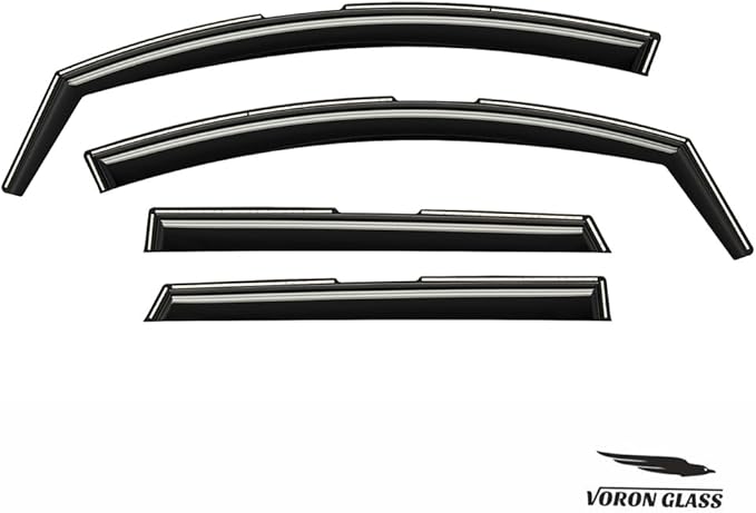 Voron Glass in-Channel Extra Durable Rain Guards for Dodge Journey 2009-2020, Window Deflectors, Vent Window Visors, 4 Pieces - 200480
