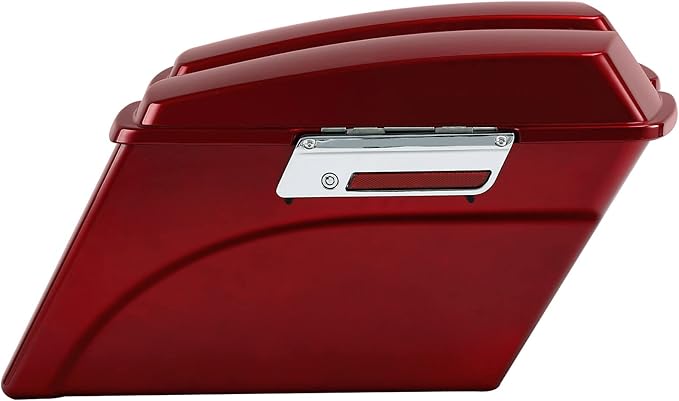 XFMT Motorcycle Saddlebags Red Hard Saddle Bags Trunk For Harley Touring Road King Street Glide Road Glide Electra Glide Ultra Classic 1994-2013