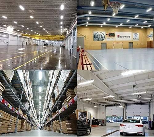 25 Pack,LED Shop Light, 4FT LED Light Fixtures, 60W 6500LM 6000K Cool White, V-Shaped T8 LED Tube Lights, High Output, Clear Cover, 4 Foot LED Shop Lights for Garage