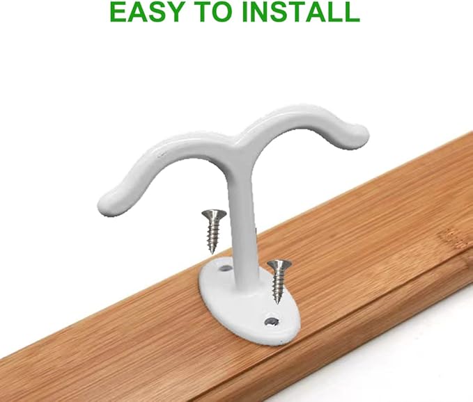 10 Pcs Zinc Alloy Ceiling Double Hook Cabinet Wardrobe Coat Towel Hat Hook Hooks Under Cabinet Shelf (Matte Silver)
