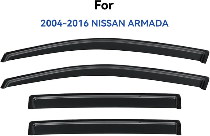 Window Visors Rain Guards Shield for 2004-2016 Nissan Armada, Out-Channel Window Vent Wind Deflectors Visors Shades for 04-16 Armada