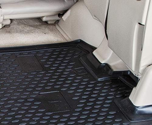 Fits 2018-2023 Hyundai Kona Floor Mats Front & 2nd Row Seat Liner and Cargo Liner Trunk Set - 3D Custom Fit All-Weather Full Liners (Black)