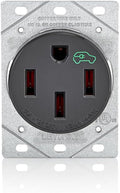 Leviton 50 Amp EV Charging Receptacle/Outlet, Heavy Duty, 1450R, Black