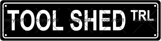 TOOL SHED TRL Space Metal Tin Street Sign Bar Cafe Garage Cave Home Room Wall Bathroom Farmhouse Garden Porch Patio Decor, 16 x 4 Inch