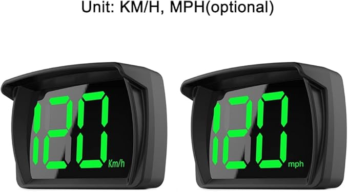 Shkalacar Car HUD Headup Display KM/H MPH GPS Digital Speedometer with LED Large Font Display + Car Charge Adapter for Car Truck SUV Motorcycle