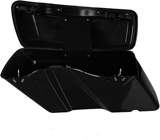 XFMT Motorcycle Hard Saddlebags Vivid Black Saddle Bags Trunk W/Black Latches For Harley Touring Road King Street Glide Road Glide Electra Glide Ultra Classic 2014-2023