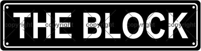 THE BLOCK SPACE Metal Tin Street Sign Bar Cafe Garage Cave Home Room Wall Bathroom Farmhouse Garden Porch Patio Decor, 16 x 4 Inch