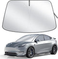 Car Windshield Sun Shade, 300T Thickened Car Window Shades Heat Reflective Interior Cool, Universal Fit for Most Cars SUVs Trucks, Foldable & Portable Design (for Tesla Model 3/Y (57'' × 37''))