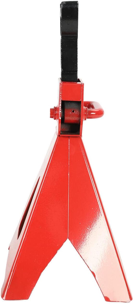 6 Ton (12,000 LBS) Automotive Jack Stands, Heavy Duty Steel Car Lifting Stand for Garages, Repair Shops, Adjustable Height 14.6"- 24", Red, 1 Pair