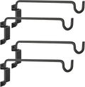 16" 360° Swivel Plant Hanger (2-Pack) - Heavy Duty Solid Steel Wall Hook, 12-Directional Adjustable for Bird Feeders, Outdoor/Indoor Plants, Garden & Patio, Rust-Resistant Black