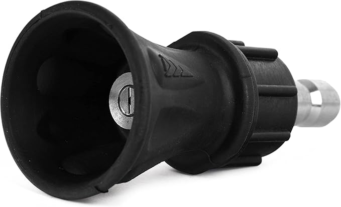 McKillans 40 Degree Pressure Washer Nozzle - Stainless Steel, High-Efficiency Cleaning, Durable Nozzle Guard with Rubberized Protection (4.0 Orifice)