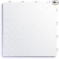 Big Floors RaceDeck Diamond Plate Design, Durable Interlocking Modular Garage Flooring Tile (White, 48 Pack of 12 x 12" Tiles)