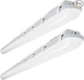 JTT 8FT LED Vapor Tight Light 120/100/80W,5000K/4000K/3000K Vapor Proof Lighting Fixture IP66, 18000LM LED Outdoor Shop Light Waterproof for Parking Garage Car Wash Warehouse Barn ETL Listed-2Pack