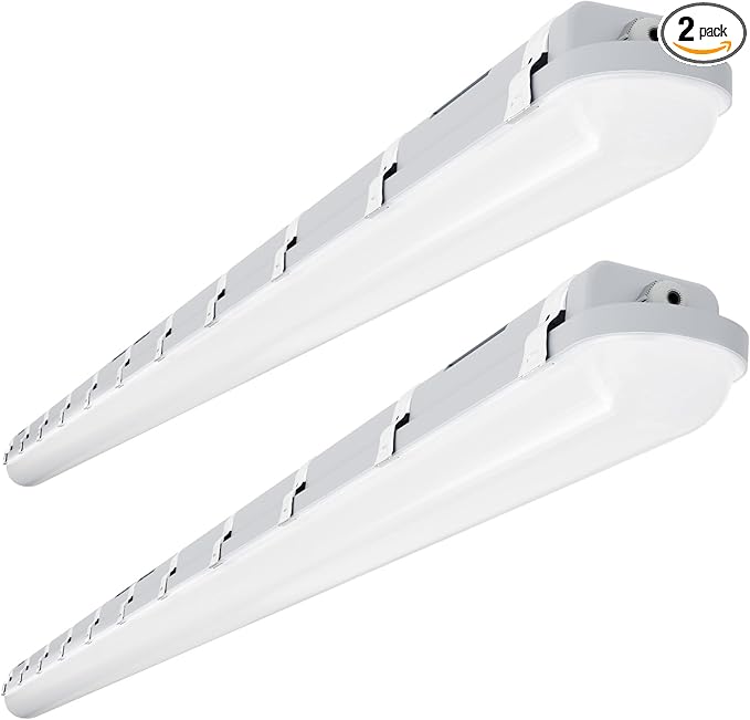 JTT 8FT LED Vapor Tight Light 120/100/80W,5000K/4000K/3000K Vapor Proof Lighting Fixture IP66, 18000LM LED Outdoor Shop Light Waterproof for Parking Garage Car Wash Warehouse Barn ETL Listed-2Pack