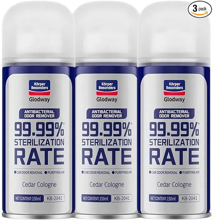 Glodway Whole Car Air Refresher Spray,Odor Eliminator Eliminates Strong Vehicle Odors,Cologne Scent-6 Ounce Spray Bottle (Plack of 3)