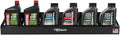 Pit Posse 304BK Six Quart Oil Can Rack Holder 32" Caddy Wall Hanger Aluminum Shelf - Made in USA - Holds 6 Quarts of Motor Engine Oil - Enclosed Race Trailer Shop Garage Storage Organizer (Black)