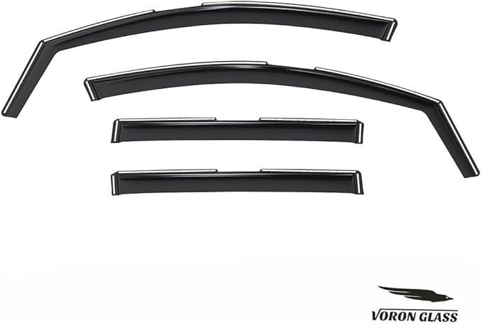 Voron Glass in-Channel Extra Durable Rain Guards for GMC Acadia 2017-2023, Window Deflectors, Vent Window Visors, 4 Pieces - 200577