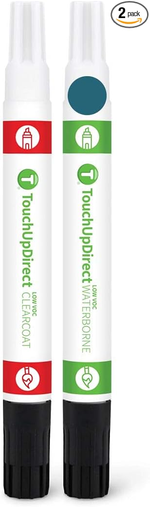 TouchUpDirect 8T7 Blue Streak Metallic Compatible with Toyota Exact Match Touch Up Paint Combo - Essential Kit