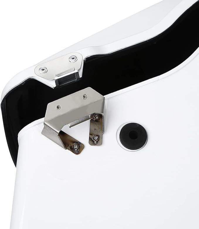 XFMT Motorcycle Stretched Saddlebags 5" Extended Hard Saddle Bags For Harley Touring Road King Street Glide Road Glide Electra Glide Ultra Classic 1993-2013, White