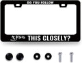 Jesus License Plate Frame Do You Follow Jesus This Closely License Plate Stainless Steel Christian Car Accessory Funny License Plate Decoration Men Women Size 12.2" x 6.2" with Screws
