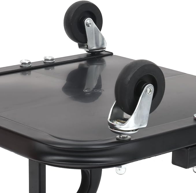 Rolling Creeper Seat with Cushioned Seat Heavy-Duty Garage Roller Seat with 4 Universal Mechanics Stool Mechanic Chair for Workshop, Garage, Auto Repair Shop