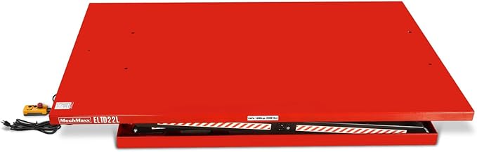 2200 lbs Capacity Stationary Powered Hydraulic Double Scissor Lift Table,86.6" x 51.2" Platform,94.5" Lift Height, UL Certified Moto,Model ELTD22L