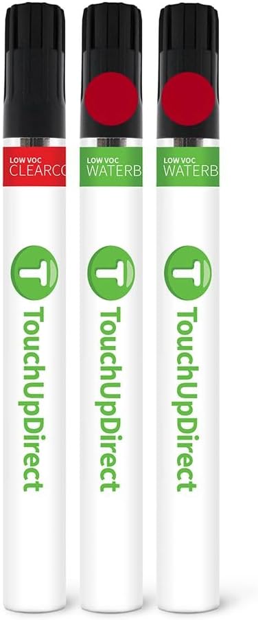 TouchUpDirect 3U9 Finish Line Red Tricoat Compatible with Toyota Exact Match Touch Up Paint Brush - Essential Kit