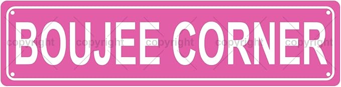 BOUJEE CORNER Space Metal Tin Street Sign Bar Cafe Garage Cave Home Room Wall Bathroom Farmhouse Garden Porch Patio Decor, 16 x 4 Inch
