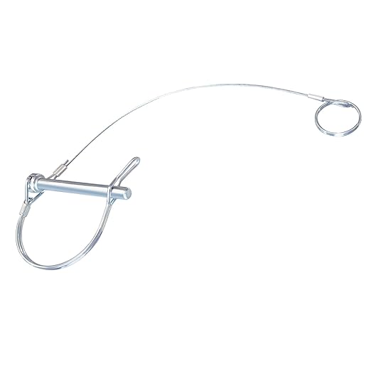 Trailer Coupler Pin 5/16-Inch Diameter x 2-3/4-Inch Long Trailer Pins with Plastic Coating Tether Quick Release Ring - 10Pcs 11-1/2" Length