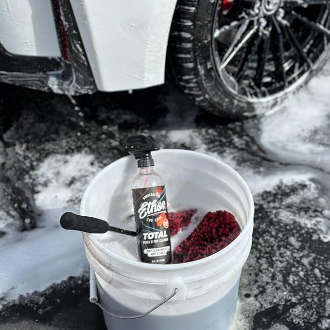 Ethos Handcrafted Car Care Total Wheel & Tire Cleaner - Professional All-In-One Solution for Sparkling Wheels & Tires | Dissolves Brake Dust, Dirt, and Grime | Safe for All Factory Finishes