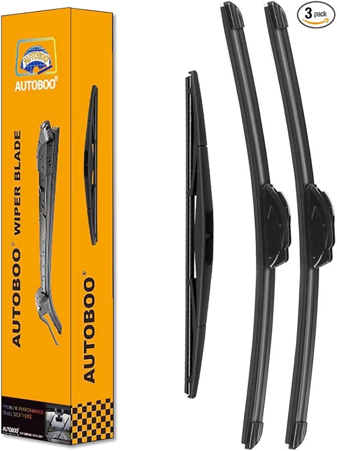 AUTOBOO 26"+18" Windshield Wipers with 12" Rear Wiper Blade Replacement for Nissan Murano Infiniti QX50 Acura RDX 2017 2018 2019 2020 2021 2022 2023-Original Factory Quality (Pack of 3)