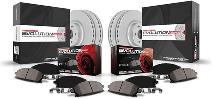 Power Stop CRK4104 Front and Rear Z23 Evolution Geomet Coated Brake Kit For BMW 328i 2008-2010, BMW 328i xDrive 2009, BMW 328xi 2008 [Model Specific]