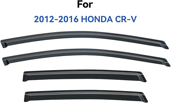Window Visors Rain Guards for 2012 2013 2014 2015 2016 Honda CRV, Out-Channel Window Vent Wind Deflectors Visors Shades for 12 13 14 15 16 CR-V SUV