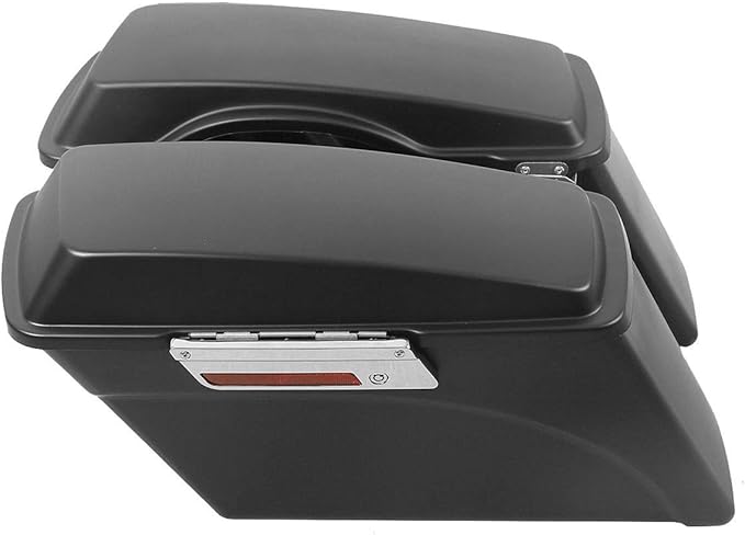 XFMT Hard Saddlebags Saddle Bag & Conversion Brackets For Harley Softail FatBoy 86-13