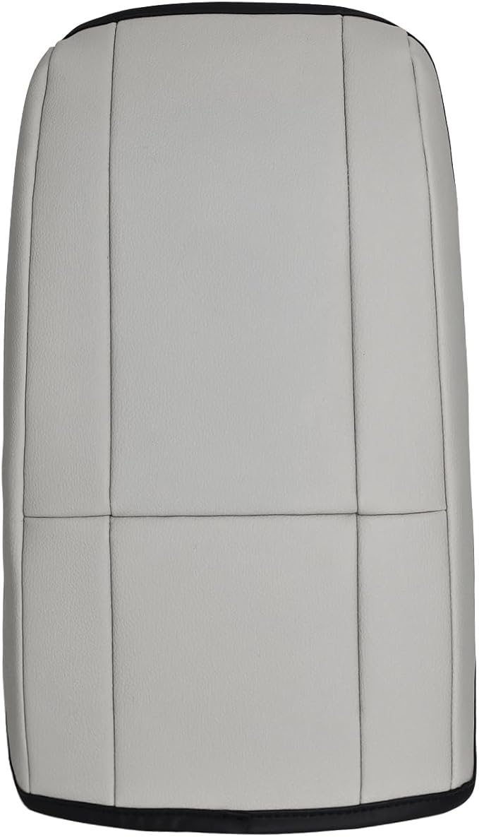 Muslogy for Accord 2023-2025 Center Console Cover Armrest Pad Vegan Leather Extra Soft Armrest Lid Protector Compatible with Honda Accord LX EX Sport Hybrid EX-L Sport-L Touring (V1 White)
