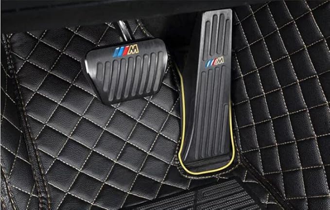 Custom All-Weather Protection Leather Car Floor Mats for Cars Sedan SUV Sports Car Waterproof Floor Mat (Black Blue)