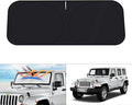 KUST Windshield Sun Shade for 1997-2017 Jeep Wrangler Rubicon Sahara TJ JK JKU 2/4 Doors Sunshade Window Sun Visor Protector Foldable Blocks UV Rays Keep Your Car Cooler
