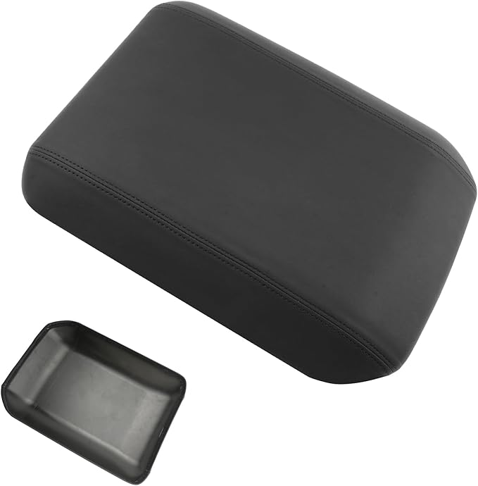 SXCY for 2024 2025 Land Cruiser Armrest Cover for Toyota Land Cruiser 2025 Accessories 2024 2025 Land Cruiser Center Console Cover 2025 Land Cruiser Middle Console Cover (Black Leatherette ABS)